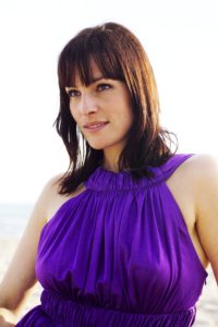 Brunette woman, dress, purple, beach, half portrait, Brunette woman, dress, purple, beach, half portrait,